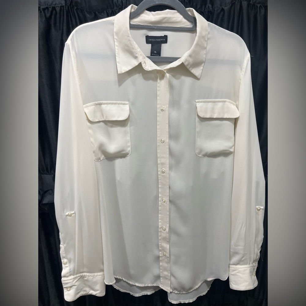 Investments Cream Button-Up Shirt
